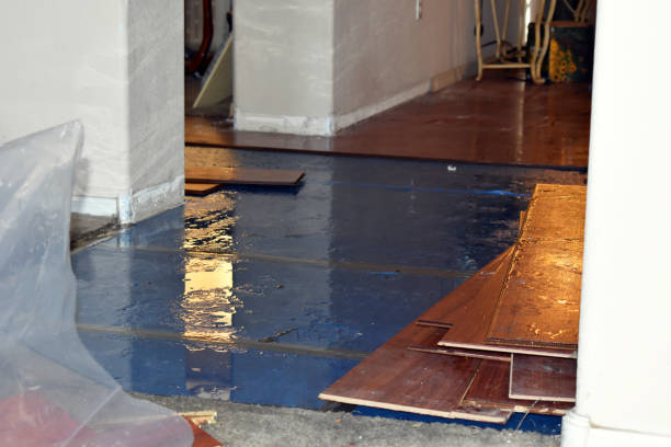 Professional Flood Damage Repair technician working in Glendale, RI